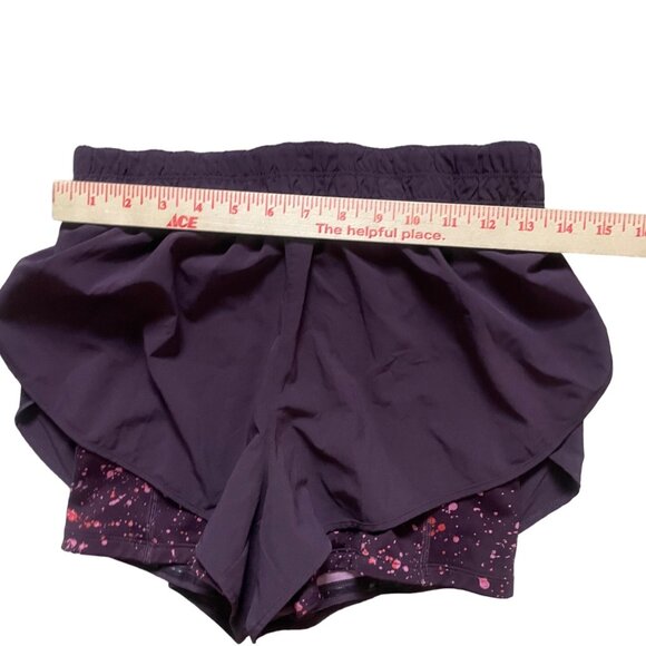 Athleta Womens Hit It 2-In-1 Short S Purple & Pink - Picture 2 of 6